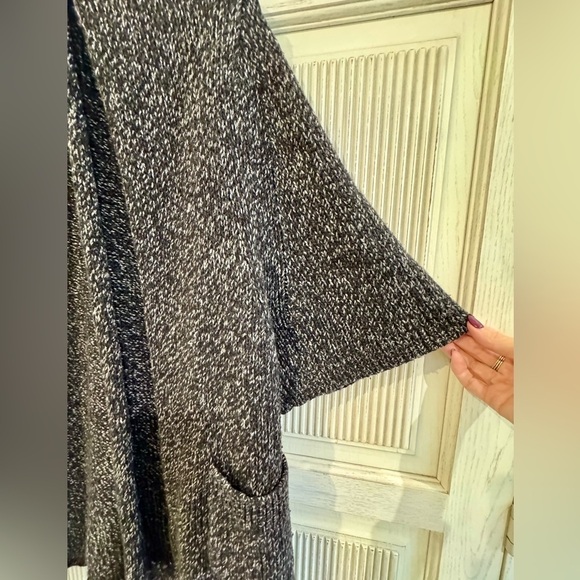 THEORY Womens Gray Chunky Knit Long Shawl Cardigan Sweater Wool/Cashmere Blend M - Picture 5 of 14